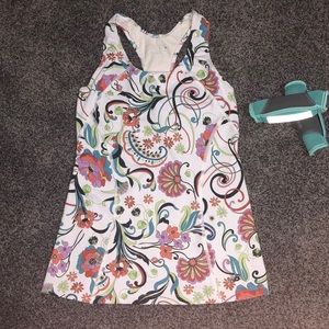 Fitted workout tank with built-in sports bra